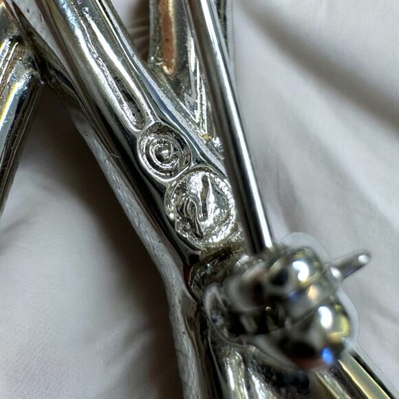 Swarovski Swan Signed Bracelet Earrings Bracelet Brooch Jewelry Set, Pave Stones - Picture 6 of 16